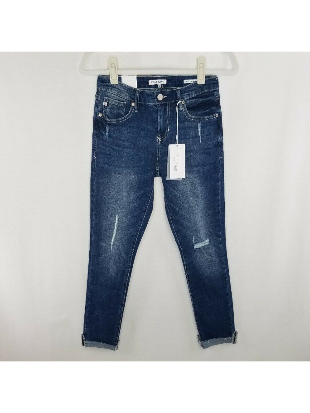 Dear John Women's Size 25 Jeans Gisele High Waisted Skinny Raw Hem Step Hem - Picture 1 of 10